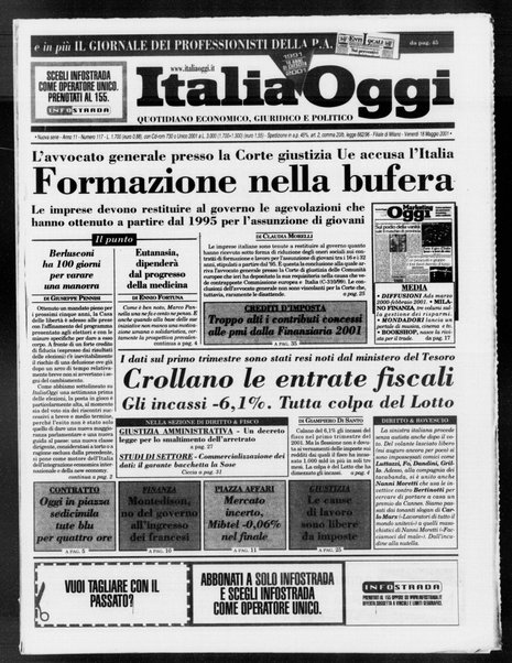 Italia oggi : quotidiano di economia finanza e politica